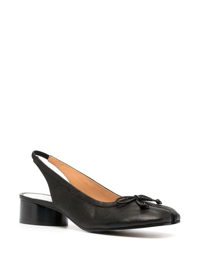 Shop Maison Margiela Tabi 40mm Slingback Pumps In Black