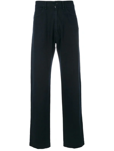 Pre-owned Yohji Yamamoto Vintage Straight-leg Trousers In Blue