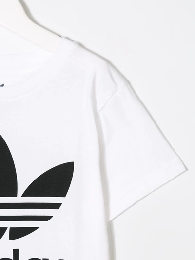 Shop Adidas Originals Trefoil Logo T-shirt In White
