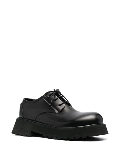 Shop Marsèll Lace-up Leather Derby Shoes In Black
