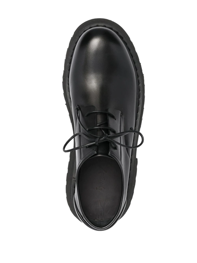 Shop Marsèll Lace-up Leather Derby Shoes In Black