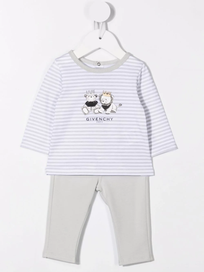 Givenchy Logo-printed Tracksuit In 灰色