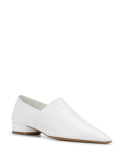 Shop Maison Margiela 4-stitches Loafers In White