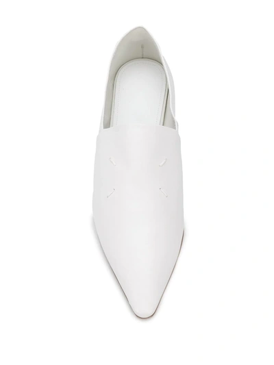 Shop Maison Margiela 4-stitches Loafers In White