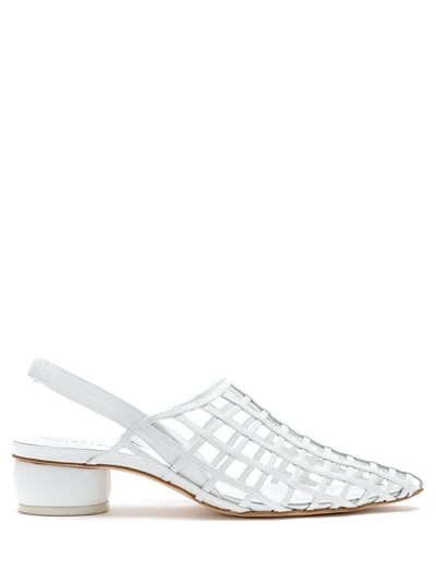 Shop Studio Chofakian Studio 60 Leather Sandals In White