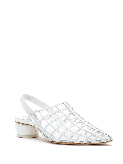 Shop Studio Chofakian Studio 60 Leather Sandals In White