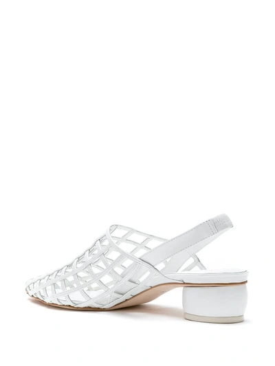 Shop Studio Chofakian Studio 60 Leather Sandals In White