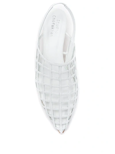 Studio Chofakian Studio 60 Leather Sandals In White