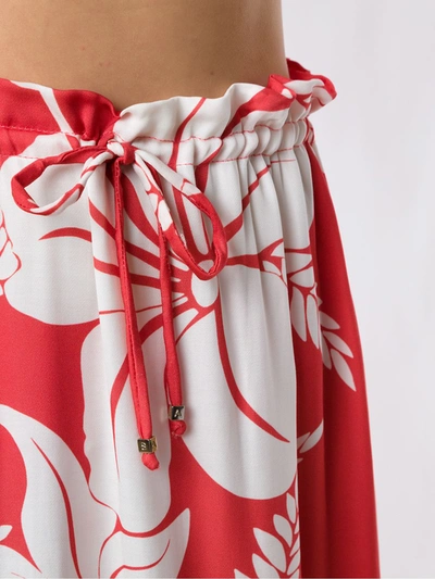 Amir Slama Floral-print Maxi Skirt In Pink