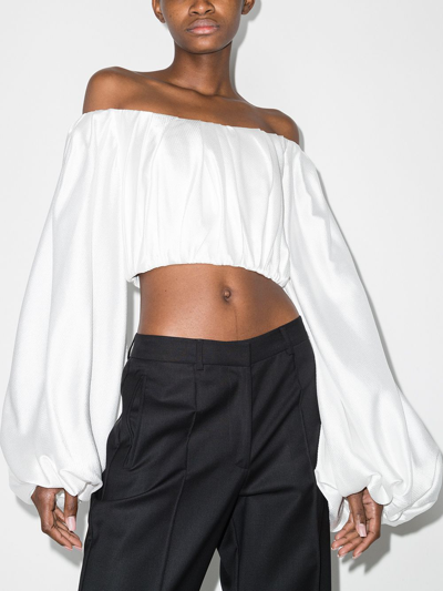 Shop Solace London Ayla Off-the-shoulder Blouse In White