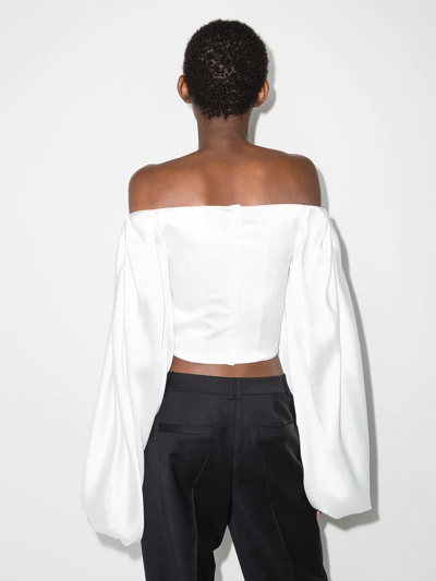 Shop Solace London Ayla Off-the-shoulder Blouse In White