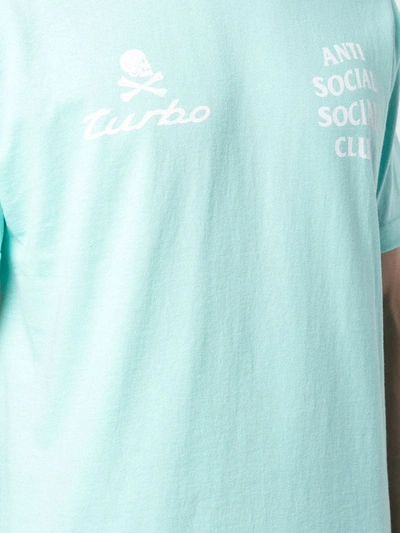 Shop Anti Social Social Club Turbo Print T-shirt In Blue