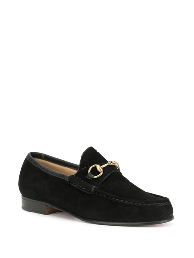 Pre-owned Gucci 1990s Horsebit Loafers In Black