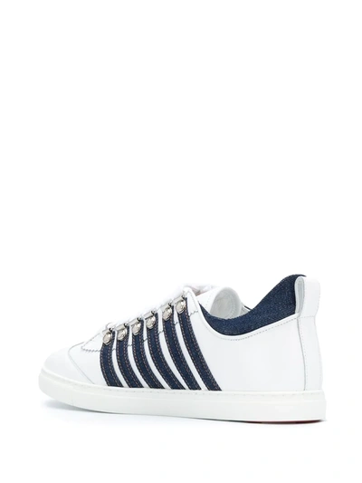 Shop Dsquared2 Side-stripe Sneakers In White