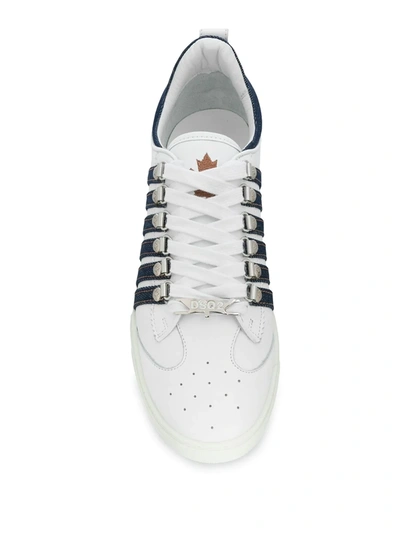 Shop Dsquared2 Side-stripe Sneakers In White