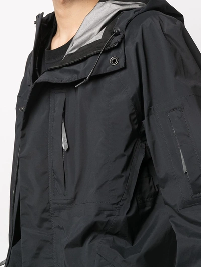 Shop 11 By Boris Bidjan Saberi Lightweight Jacket With Slogan Print In Black