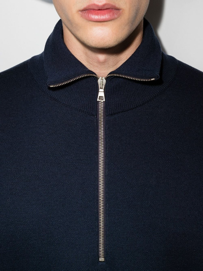 Palm Angels Paisley-intarsia Jumper In Blau