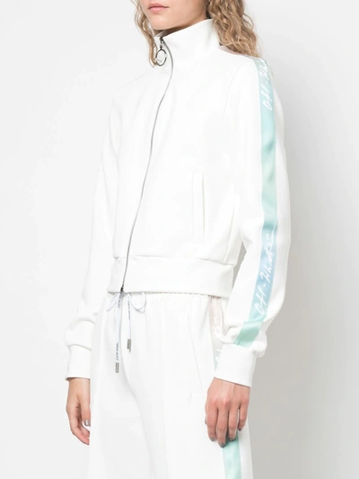 Shop Off-white Side Panelled Zipped Jacket In White