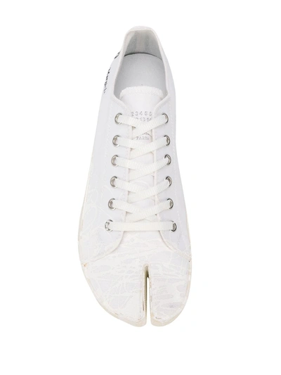 Shop Maison Margiela Tabi Low-top Sneakers In White