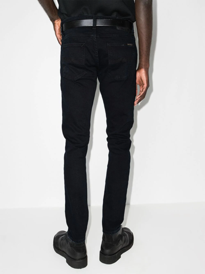 Shop Nudie Jeans Tight Terry Mid-rise Skinny Jeans In Black