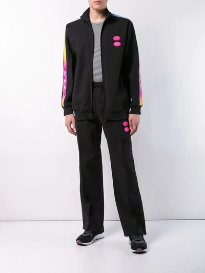 Off-white Pinstriped Eagle Stripe Trousers In Black