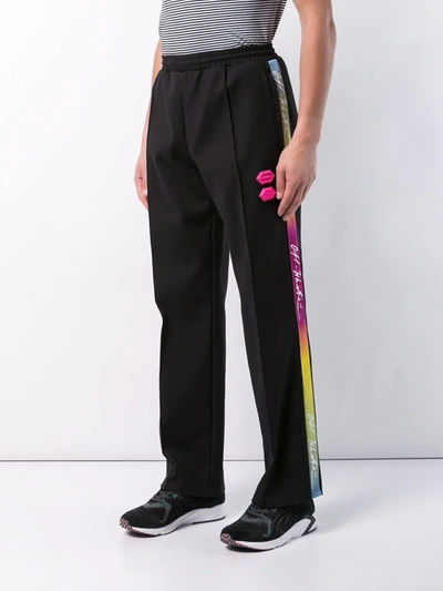 Off-white Pinstriped Eagle Stripe Trousers In Black