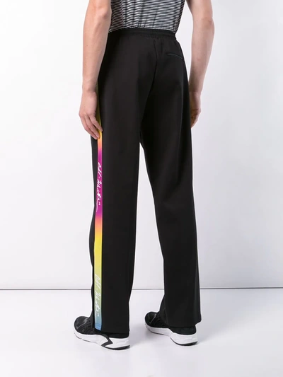 Off-white Pinstriped Eagle Stripe Trousers In Black
