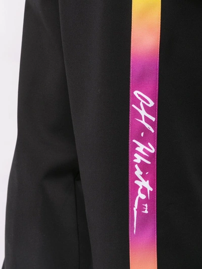 Off-white Pinstriped Eagle Stripe Trousers In Black