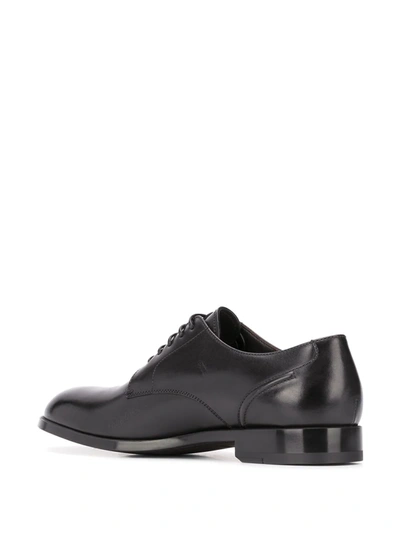 Shop Ermenegildo Zegna Stitched-panel Derby Shoes In Black