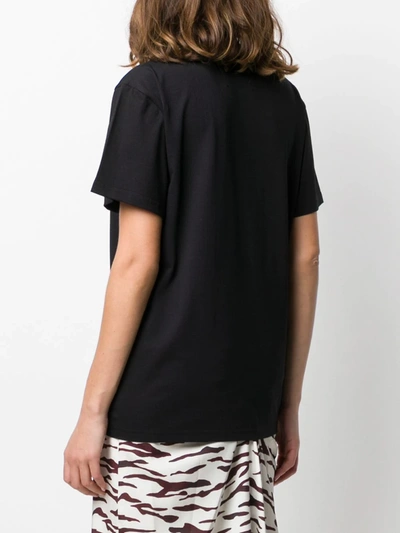 Shop Alberta Ferretti Love Me Embellished T-shirt In Black