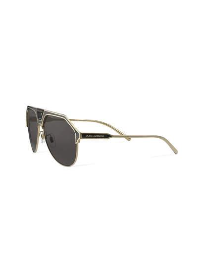 Dolce & Gabbana Dg2257 Pilot Frame Sunglasses In Black