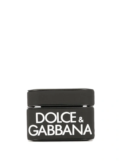 Shop Dolce & Gabbana Logo-print Airpods Pro Case In Black