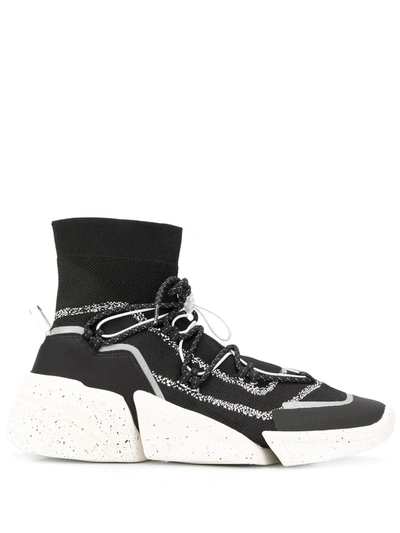 Shop Kenzo K-sock Sneakers In Black