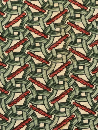 Pre-owned Hermes 1990s Geometric-print Silk Tie In Multicolour