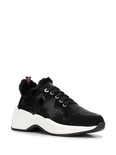 Tosca Blu Two Tone Low Top Sneakers In Black