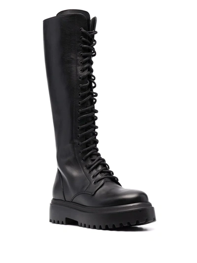 Shop Le Silla Ranger Lace-up Boots In Black