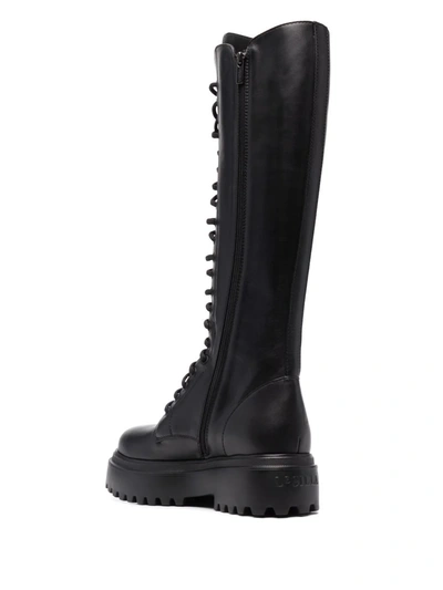 Shop Le Silla Ranger Lace-up Boots In Black