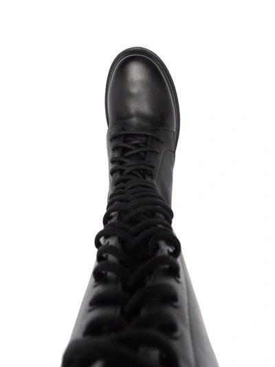 Shop Le Silla Ranger Lace-up Boots In Black