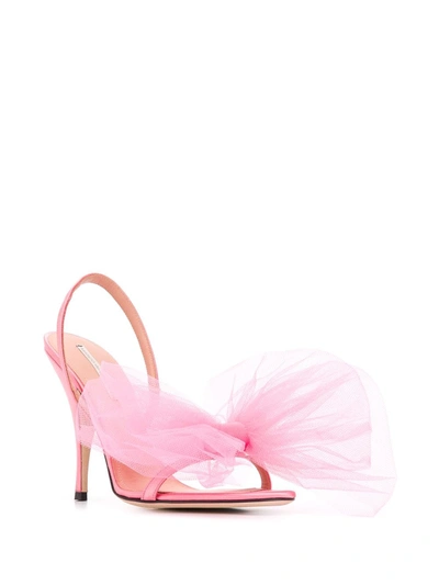 Shop Marco De Vincenzo Bow Detail Sandals In Pink