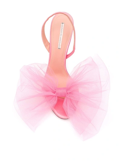 Shop Marco De Vincenzo Bow Detail Sandals In Pink