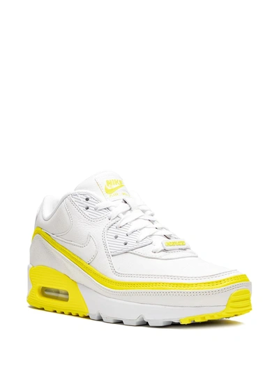 Shop Nike X Undefeated Air Max 90 "white/optic Yellow" Sneakers
