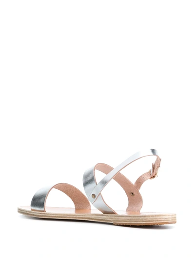 Shop Ancient Greek Sandals Clio Flat Sandals In Metallic