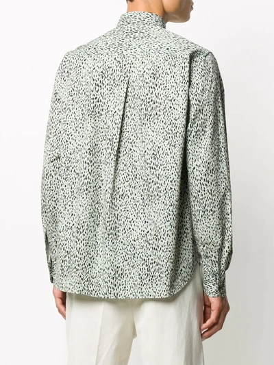 Shop Kenzo Speckled Print Shirt In Green