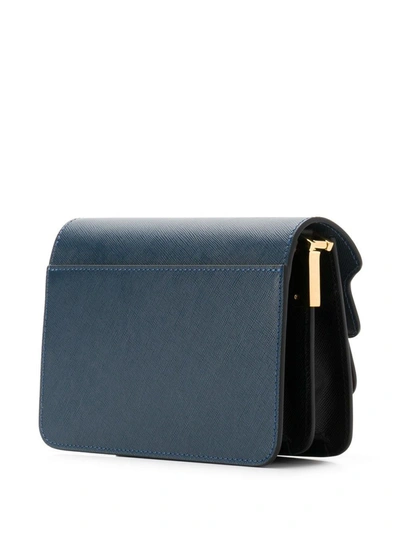 Shop Marni Trunk Shoulder Bag Small In Blue
