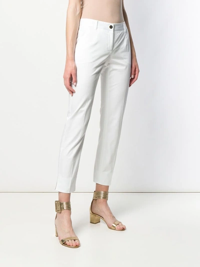 Shop Dolce & Gabbana Cropped Trousers In White