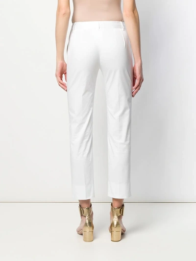 Shop Dolce & Gabbana Cropped Trousers In White