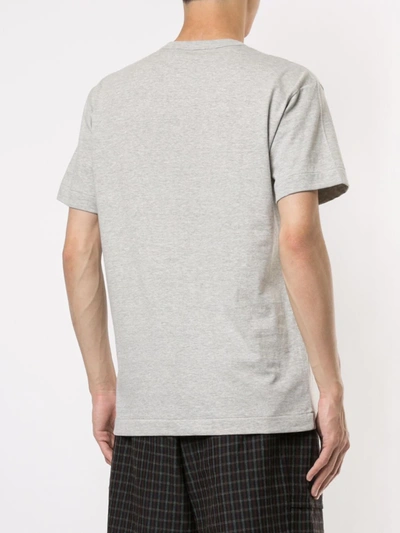 Shop Comme Des Garçons Play Play Logo T-shirt In Grey