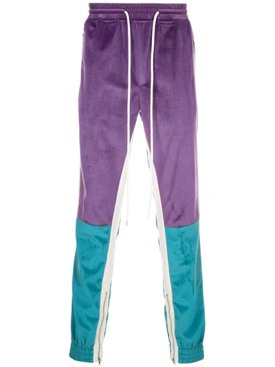 Shop God's Masterful Children Velvet Retro Trousers In Purple