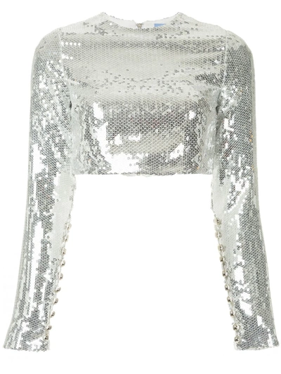 Shop Macgraw Prism Blouse In Silver