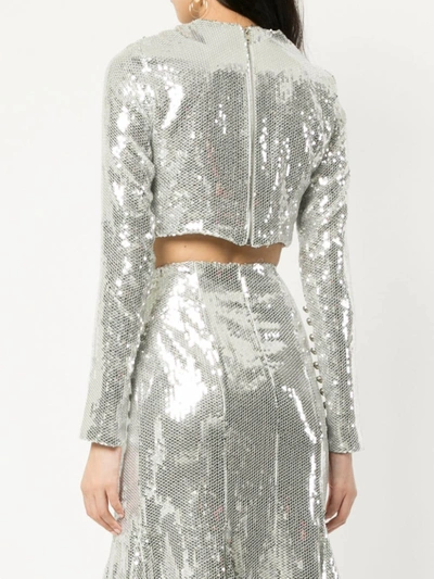 Shop Macgraw Prism Blouse In Silver